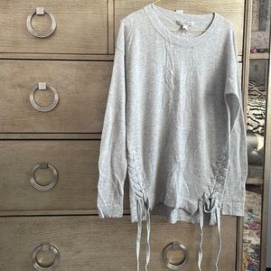Autumn cashmere lace up sweater, size S